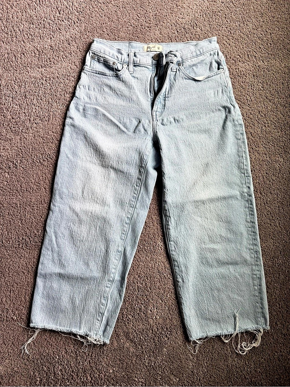 Madewell The Perfect Vintage Wide-Leg Crop Jean 28 Petite
